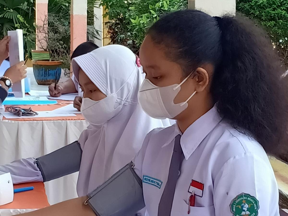 Kegiatan Vaksinasi Siswa SMAN 1 Muara Enim